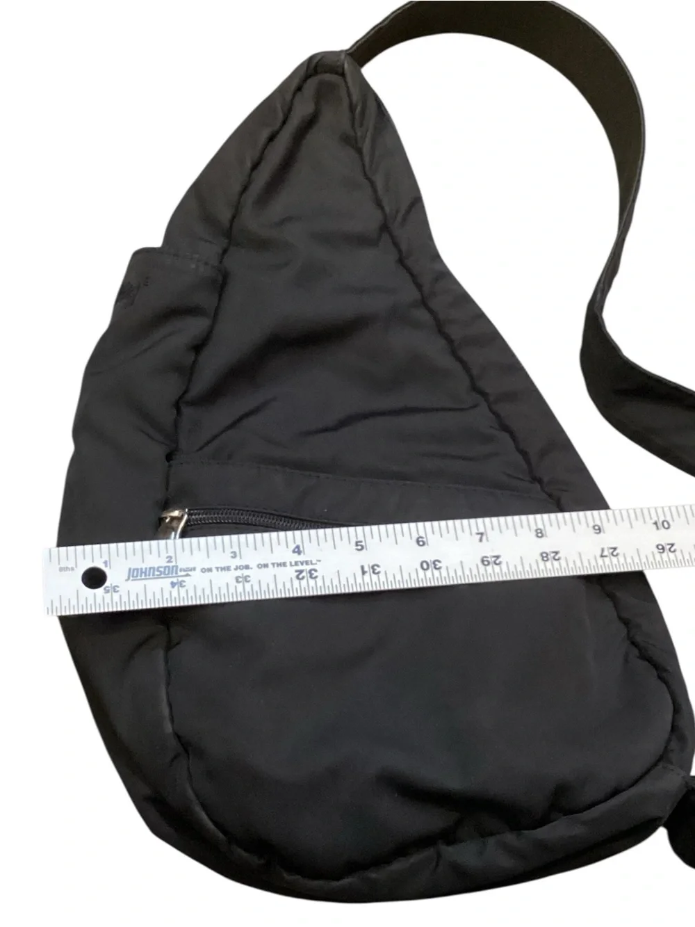 AmeriBag Healthy Back Bag Black‎ Nylon Crossbody Sling Backpack